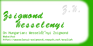 zsigmond wesselenyi business card